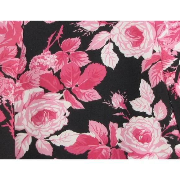 SALE! Floral Pink Flare Short Mini Skirt - Picture 2 of 4